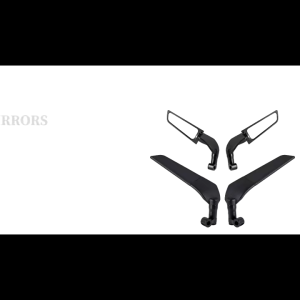 Motorcycle CNC Rearview Mirror Universal Wind Wing Rotating Side Mirror For Honda And Yamaha black