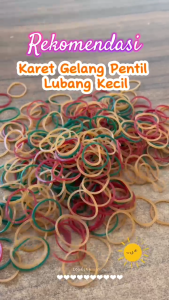 KARET GELANG PENTIL KECIL GROSIR ISI 250 GR - WARNA MERAH KUNING HIJAU DAN MIX