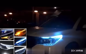 Vcob Car Styling Dynamic Streamer Turn LED Headlight Daytime Running Light