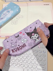 Sanrio Purse Cute Girl Wallet & Pencil Box Kawaii Creative Lady Zipper Cinnamoroll Kuromi Melody Wallets Kids Children Coin Pouch Purses & Pencil Case