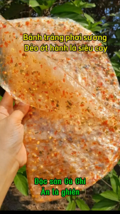 1kg Bánh tráng phơi sương dẻo ớt hành lá siêu cay - Đặc sản Củ Chi - Dành cho tín đồ thích ăn cay bánh dẻo mềm ăn là mê