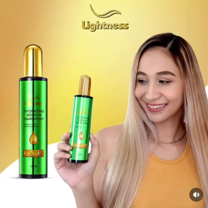 Keratin hair spray for dry and frizzy hair repair lotion spray