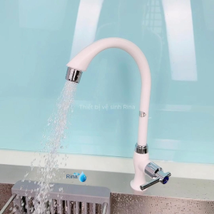 Vòi nước rửa chén lạnh nhựa ABS siêu bền chống chịu phèn tốt Rina RN6028 nước mạnh bền bỉ