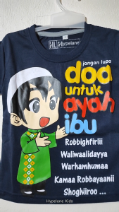 Baju Kaos Anak Laki-Laki Distro Karakter Anak Muslim Doa Keren Import 1-10 Tahun - Hypelane Kids