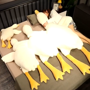 50-160CM Soft Goose Stuffed Toy Big White Duck Funny Soft Long Pillow Animal Childrens Birthday Gifts Present Anak Patung Mainan