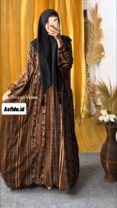 Home kaftan Motif Pamela Bahan Rayon Super Jumbo XXXL Baju Muslim Wanita Kaftan mewah Elegan Baju Pengajian