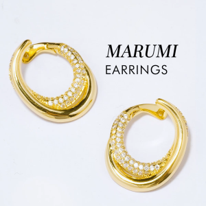 Mikana Going in Circles Marumi 14k Gold Plated Stud Earrings for Women jewelry hoop earings birthday