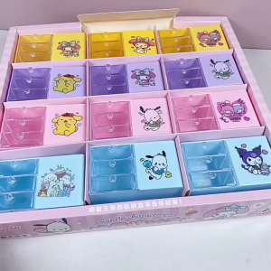 Bayar Di Tempat - Rak Mini Motif Karakter / Laci Plastik 3 Tingkat / Kotak Organizer Lucu / Laci Kecil