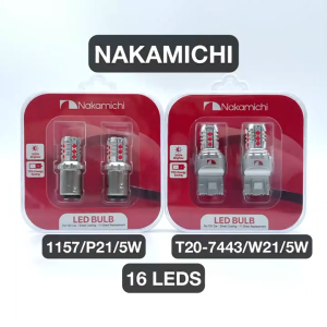 Nakamichi 2PCS 16LED Car Brake Light 1157/P21-5W T20/7443/W21-5W Tail Light BAY15D Brake Light Bulb