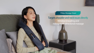 Philips Neck and Shoulder Massager Hot Compress Wireless Shiatsu Clamp Kneading Massage 3 Mode Muscle Relax Back Massager Massage Shawl Leg Massage