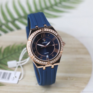 Jam tangan Wanita Leopard 8081 tanggal aktif tali karet analog original