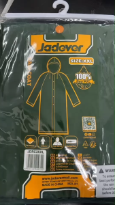 JADEVER เสื้อคลุมกันฝน ขนาด L รุ่น JDRC200L  ขนาด XL รุ่น JDRC20XL ขนาด XXL รุ่น JDRC2XXL