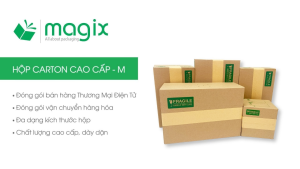 M5 - 20x15x10 cm - 20 hộp carton đóng hàng cao cấp - Thùng carton hộp gói hàng | Magix Packaging