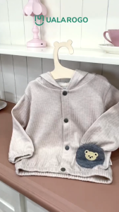 UALAROGO - Áo khoác nhung thu đông dày vừa mềm mại cho bé trai - bé gái (9-36m) (UR3637)