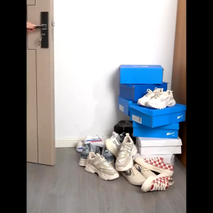 Large Size Hard Plastic Shoe Box Foldable Transparent With Cover Waterproof Storage Organizer Box