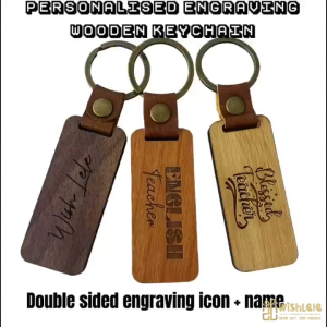 Personalized Engraving Wooden Key Chain | Teacher Day Gift| Christmas Gift | Farewell Gift