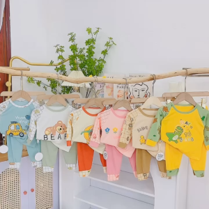Bộ Dài Tay Thun Tăm Cho Bé Bộ Thun Tăm Lạnh Tay Dài Cho Bé Từ 6kg đến 16kg [002]- shop Cục Vàng Của Mẹ