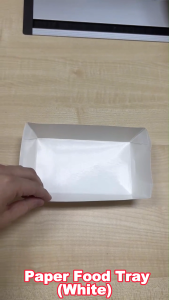 [50pcs] Disposable Paper Food Tray/Snack Plate/Bekas Kertas Pakai Buang/Brown/White/TAPAU Boat Tray