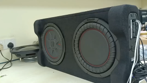 KICKER Car Audio PTRTP 10 inch Powered Down-Firing Enclosure with Reflex Subwoofer 400W - 51PTRTP10