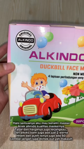 Masker Anak Duckbill Alkindo 4 ply Emboss Premium Quality Isi 50 pcs disposible mask