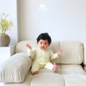 FLUFFY Setelan Oblong Pendek Celana Pendek Niceday Bear (Isi 3Pasang) SOD3S NDB SML