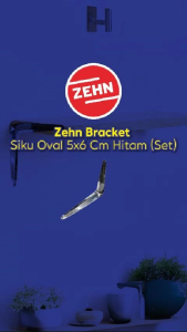 Zehn Bracket Siku Oval 5x6 Cm Hitam (Set)