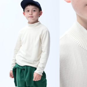 [Auth UniqIo] Áo Nỉ Dạ Lông Cừu Cao Cổ Trẻ Em - Tag Nhật