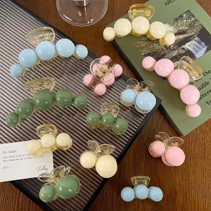 OFM-C1120 Jepit Rambut Motif Mutiara Wanita Jedai Mutiara Jumbo Aksesoris Fashion Elegan / Jepitan