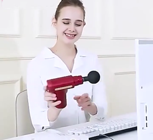 DADIDU Mesin Pijat Elektrik Pundak Punggung Tangan Massage Gun - Pijat Elektrik Pijat Getar Deep Tissue Muscle Massager Gun 4 In 1