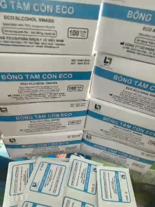 hộp 100 miếng bông tẩm cồn MPV