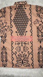 Galeri Batik Ardev - Wajik Mocca Kemeja Batik Pria Slim Fit Lengan Pendek Atasan Batik Warna Mocca