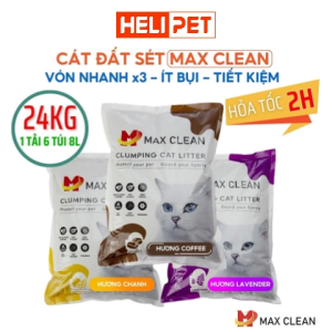 Cát Mèo Cát Vệ Sinh Cho Mèo Hương LAVENDER 4KG Max Clean - HeLiPet
