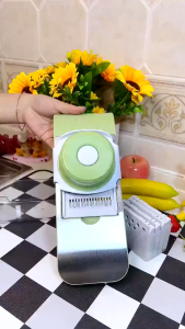 6in1 Pemotong Sayur Pelbagai Alat Pencincang Buah Kentang Pengiris Set Pengisar Vegetable Cutter Potato Stainless Steel 切菜神器