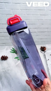 Drink Bottle WB-007 1 Liter Botol Air Minum Motivasi Tumblr Kotak Transparant