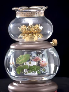 Đèn thắp dầu pha lê 050 - đèn dầu cỡ đại