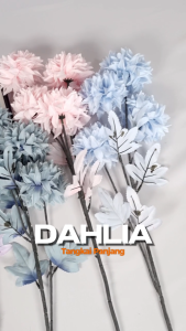 Bunga Pompom Jumbo X3 Cabang Premium & Dekorasi