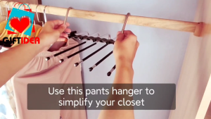 🔥SG LOCAL Seller🔥 Magic Anti-slip Pants Hangers Space Saving Stainless Steel Multi-Tier Hanging Rack for Wardrobe Storage
