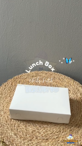 50 Pcs Paper Lunch Box L Kotak Makanan Kertas ukuran L (Large) Food Grade Laminasi