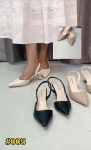 [JESSICASTORE]korean heels leather pointed sandals for women for office /#005 pls add 1size order