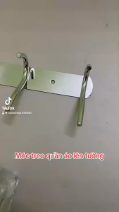 Móc treo quần áo gắn tường inox loại dày 7 móc9 móc INOX 304 tặng kèm vít nở