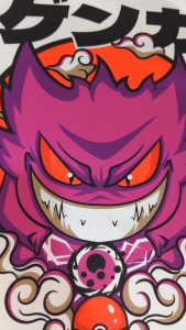 Kaos Pokemon Gengar 001 Baju Anime katun 24s Jepang T-Shirt Anime Manga Premium