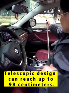 Car Rearview Mirror Wiper Telescopic Auto Mirror Squeegee Cleaner Retractable Rain Cleaning Tool Long Handle Glass Mist Cleaner
