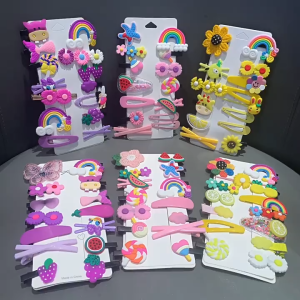 ALENADAY - Set 14 Pcs Jepit Rambut Anak Perempuan Motif Karakter Lucu
