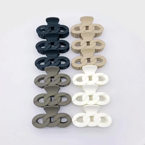 Jedai Doff 7cm CATALINA Jepit Rambut Matte Motif Rantai Jepit Ponytail Chain Hair Claw Clips
