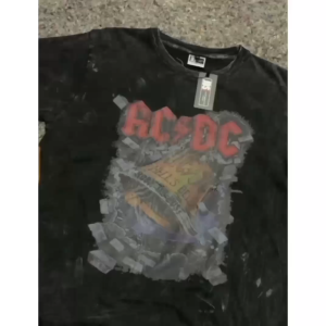 baju kaos distro band ACDC washed washing pria wanita dewasa bahan katun combed 24s premium