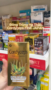 Viên Đông Trùng Hạ Thảo Bổ Thận Tăng Cường Sức Đề Kháng Cordyceps FINE JAPAN 120 Viên Nhật Bản