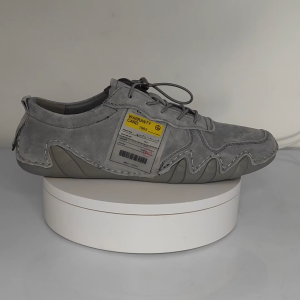 Prikol Klasik Gaya Sepatu Pria Loafer Pantofel Tali Sepatu Sneaker Kulit Sapi Cowok Karet Lentur 052