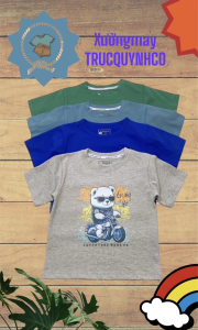 Áo Thun Gấu Bông Cute Đi Xe Máy Form chuẩn Tay Lỡ Truc Quynh Co(từ12kg-33kg)