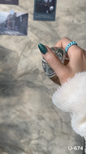 สีทาเล็บกึ่งเจล U-DELI U-674 Flash Light Vegan Nail Polish กลิตเตอร์แฟลช ไม่อบ กากเพชรแน่น เล่นแสงสวย วิ้งระยิบระยับ พร้อมส่ง