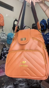 Tas Ransel Kulit Wanita Import Tas Punggung Cewek Fashion Korea Tas Sekolah Wanita Multifungsi Baru